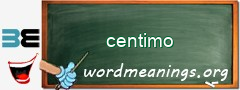 WordMeaning blackboard for centimo